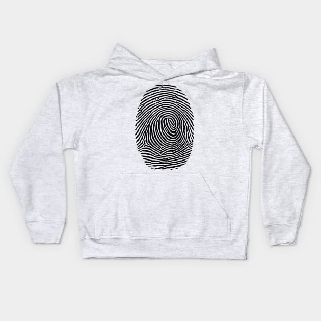 fingerprint CSI Crime Scene Kids Hoodie by Closeddoor